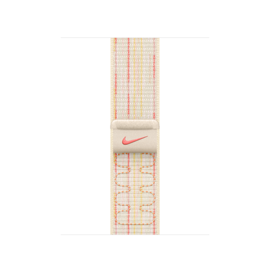 Correa loop deportiva Nike blanco estrella/rosa para caja de 42 mm
