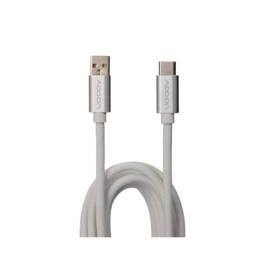 CABLE DE CARGA ADD ON USBA/USBC 2M - WHITE
