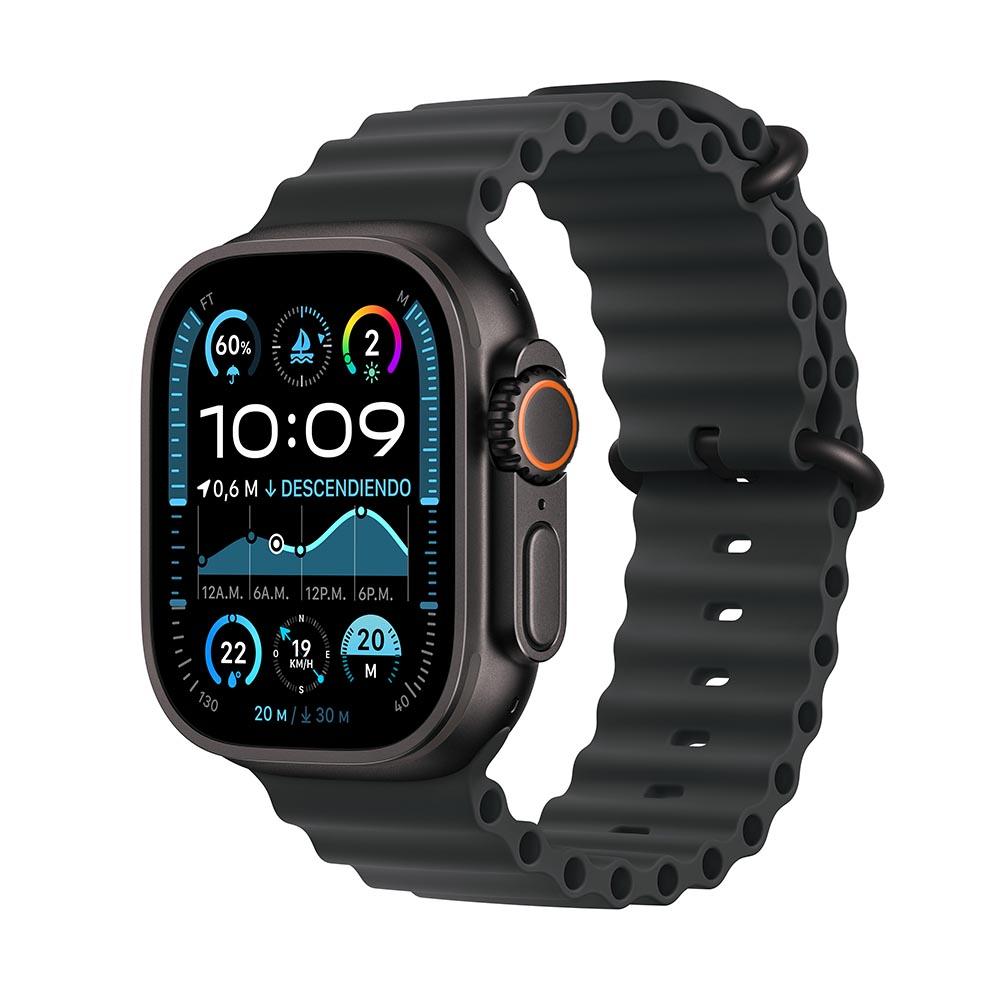 Apple Watch Ultra 2 GPS + Cellular • Caja de titanio negro de 49 mm • Correa Ocean negra