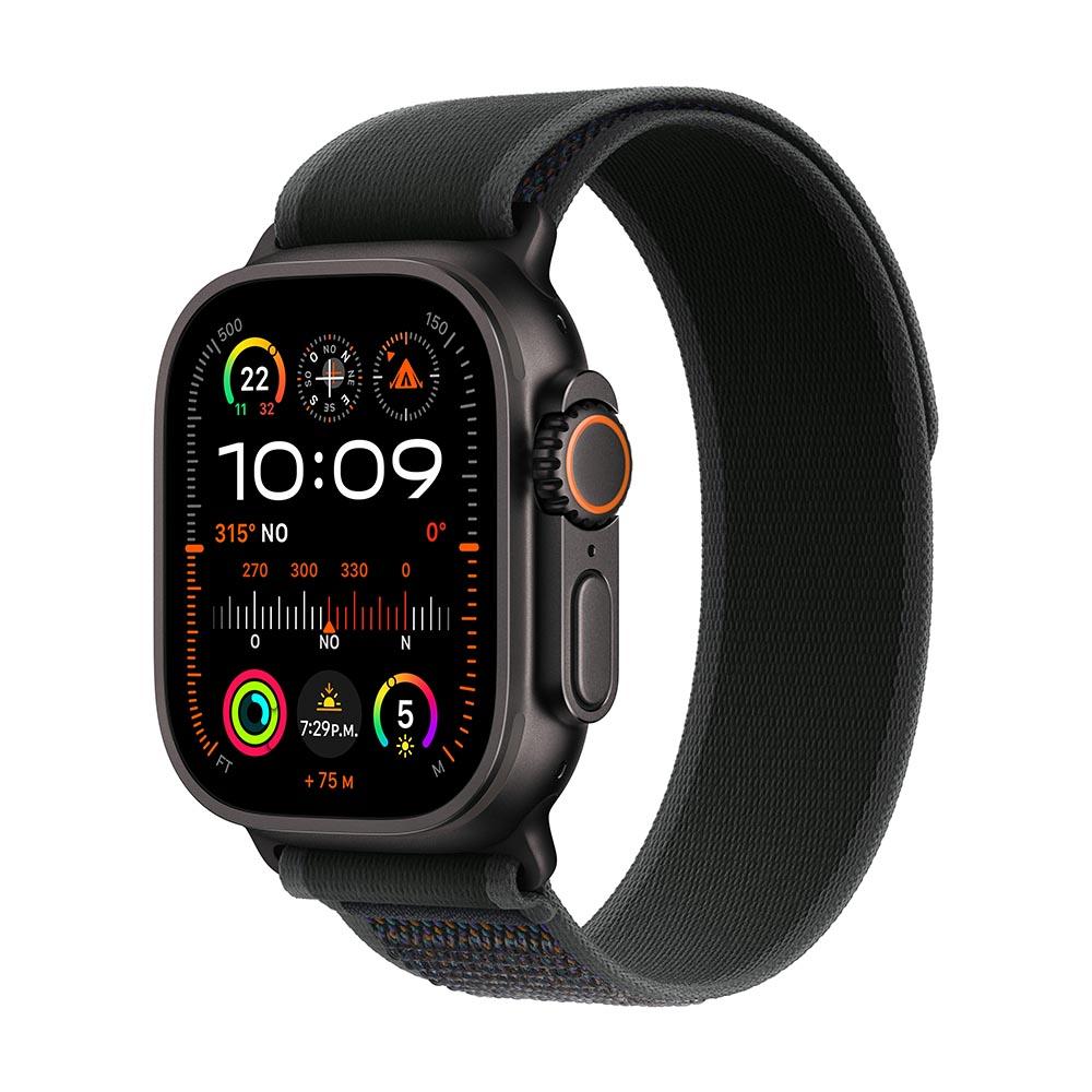 Apple Watch Ultra 2 GPS + Cellular • Caja de titanio negro de 49 mm • Correa Trail negra - M/L