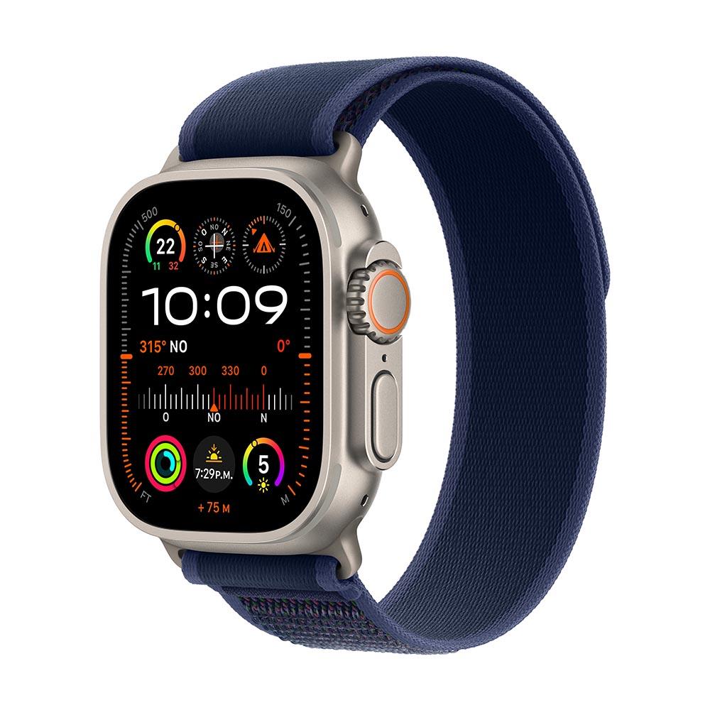 Apple Watch Ultra 2 GPS + Cellular • Caja de titanio natural de 49 mm • Correa Trail azul - S/M
