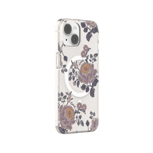 CASE COACH MAGSAFE PARA IPHONE 14 - MOODY FLORAL/PURPLE/GLI