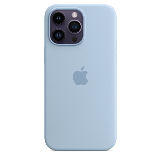 Funda de silicona con MagSafe para el iPhone 14 Pro Max - Azul celeste