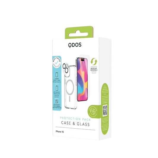 CASE QDOS IPHONE 15 PROTECTOR PANTALLA PROTECTOR LENTES CAMARA
