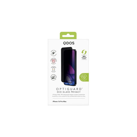 PROTECTOR DE PANTALLA QDOS OPTIGUARD PRIVACY IPHONE 16 PRO MAX