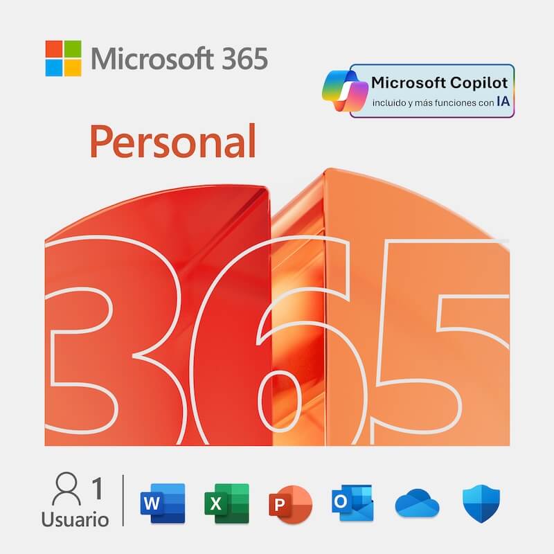 MICROSOFT 365 PERSONAL | SUSCRIPCION 12 MESES | 1 USUARIO