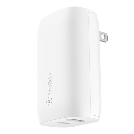 Cargador Belkin 37w - USB-C PD 25w / USB-A 12w - Blanco
