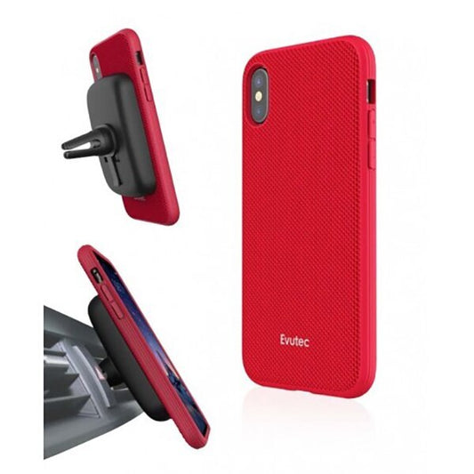 FUNDA EVUTEC PARA IPHONE X - ROJO