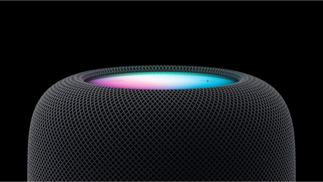 Un apple HomePod que muestra que significa siri en el ecosistema de apple.