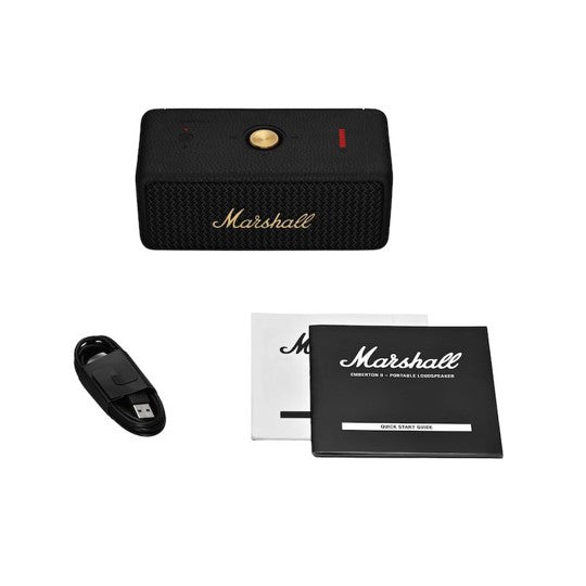 Marshall Emberton II Bluetooth Speaker  Black and Brass