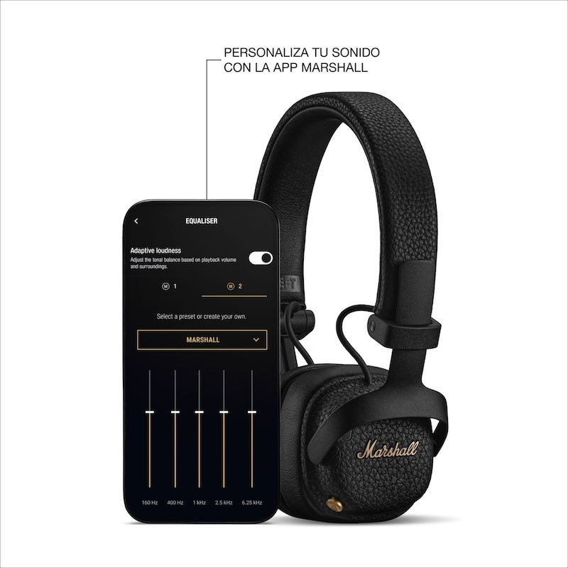 AUDIFONOS MARSHALL MILTON ANC ON EAR BLUETOOTH BLACK