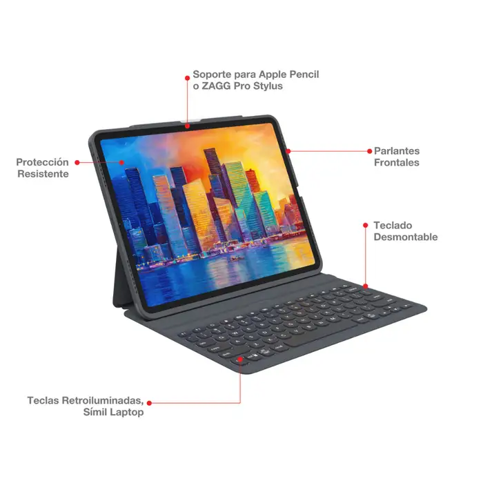 ZAGG-Keyboard-Pro KeysiPad 11-KB-Black/Gray