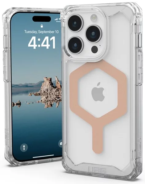 Case UAG Plyo con MagSafe para iPhone 15 Pro Max (Exclusivo de Apple) - Transparente/OroRosa
