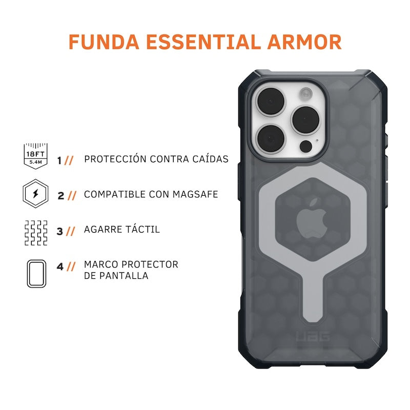 CASE UAG ESSENTIAL ARMOR MAGSAFE IPHONE 16 PRO GREY