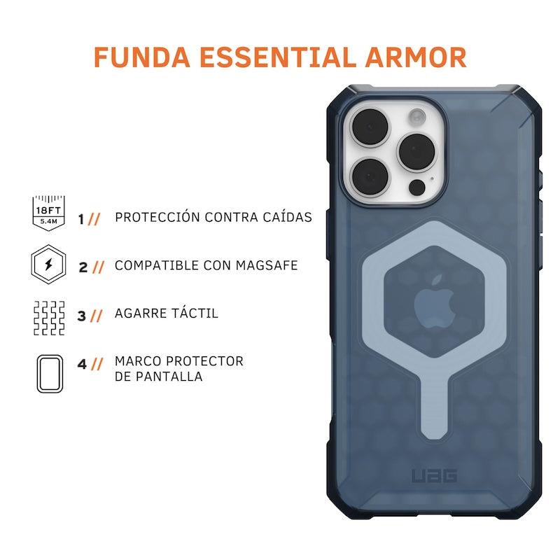 CASE UAG ESSENTIAL ARMOR MAGSAFE IPHONE 16 PRO MAX BLUE