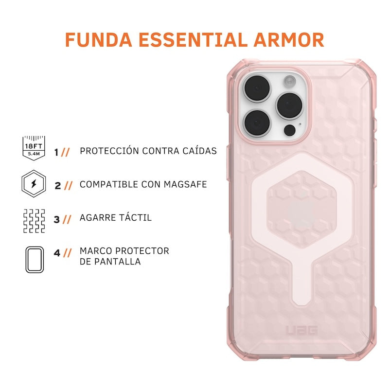 CASE UAG ESSENTIAL ARMOR MAGSAFE IPHONE 16 PRO MAX PINK