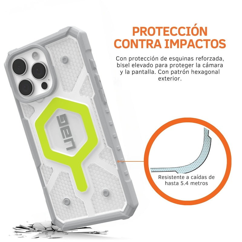 CASE UAG PATHFINDER CLEAR MAGSAFE IPHONE 16 PRO MAX  NEON