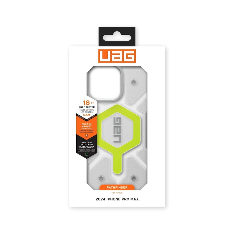 CASE UAG PATHFINDER CLEAR MAGSAFE IPHONE 16 PRO MAX  NEON