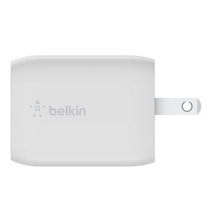 ADAPTADOR BELKIN DE PARED 65W GaN 2 PUERTOS USB-C / USB-C