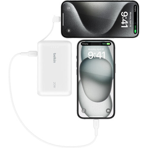 BATERIA BELKIN 20W BOOSTCHARGE 10000 mAh CABLE USB-C WHITE