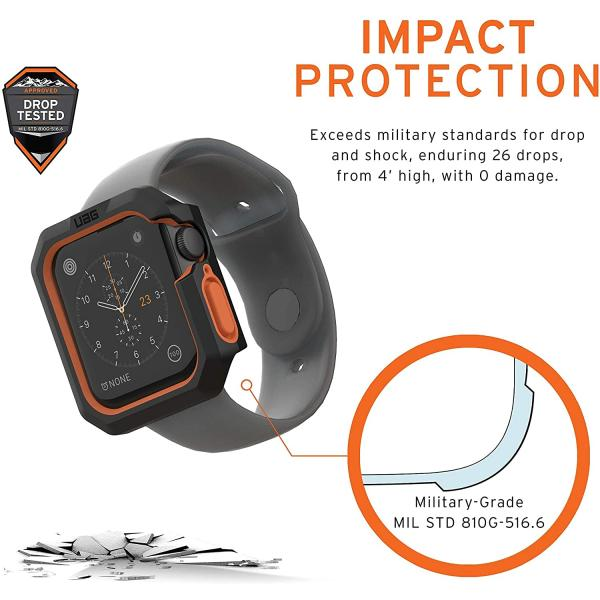 UAG CIVILIAN CASE FOR APPLE WATCH 44MM BLACK/ORANGE