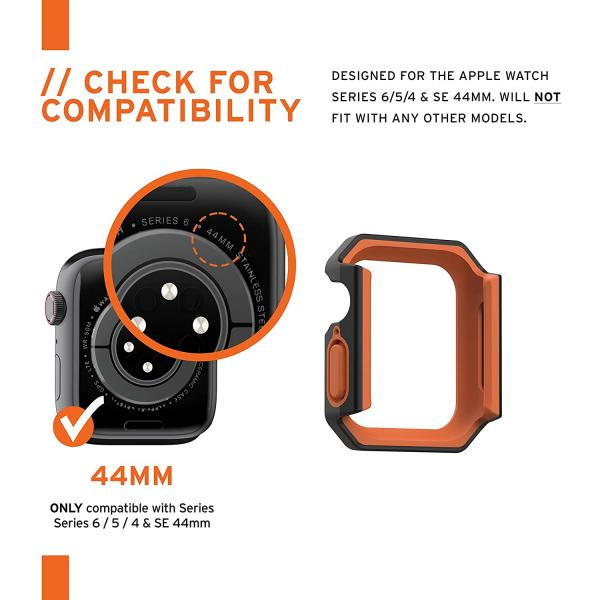 UAG CIVILIAN CASE FOR APPLE WATCH 44MM BLACK/ORANGE