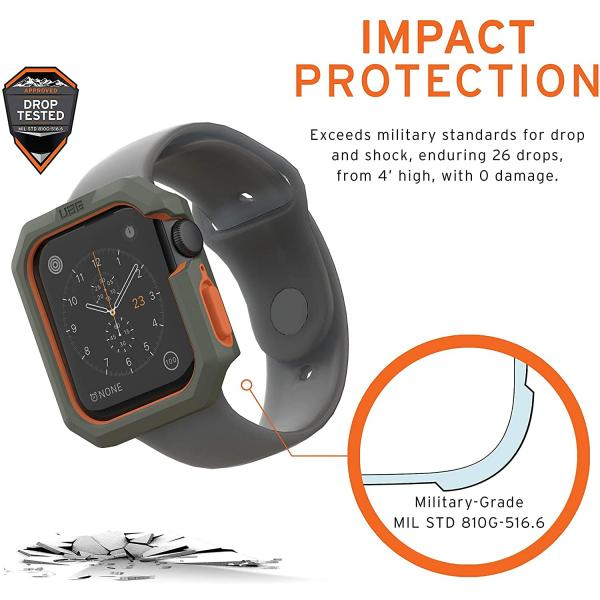 UAG Civilian Case for Apple Watch 44mm Olive Orange Mac Center