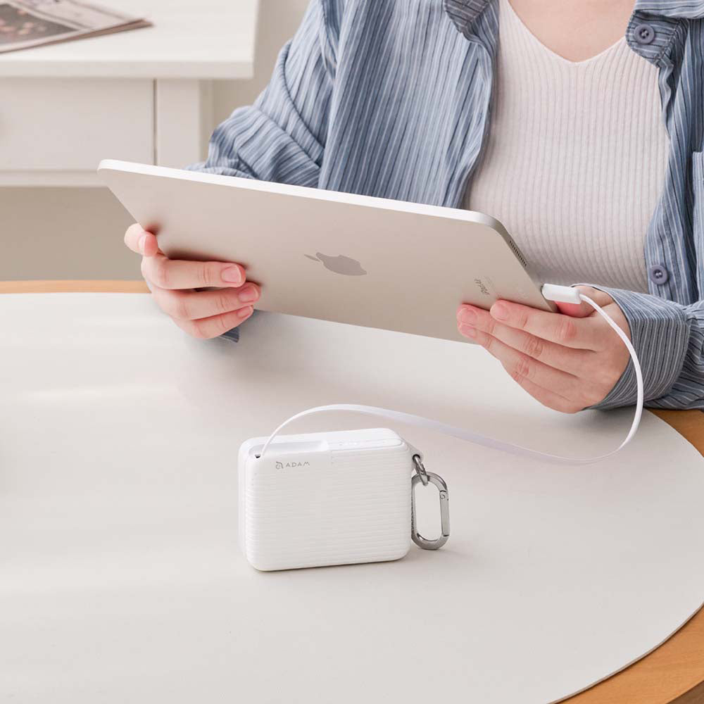 BATERIA ADAM ELEMENTS VIONTA T1 CON CABLE USB-C 10000MAH WHITE