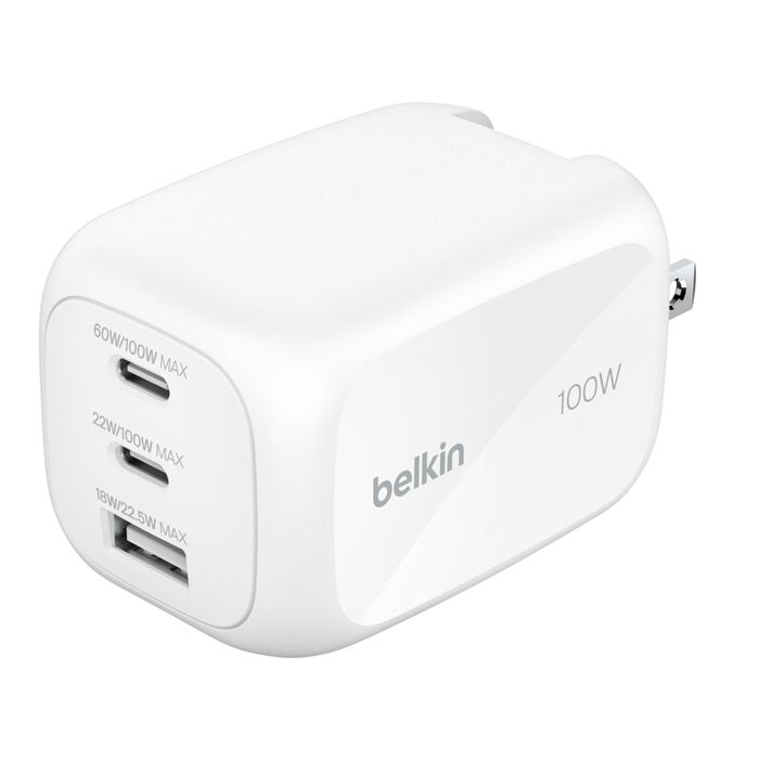 ADAPTADOR BELKIN PARED 100W USB-C USB-A