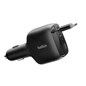ADAPTADOR BELKIN PARA CARRO 75W 2 PUERTOS USB-A USB-C BLACK
