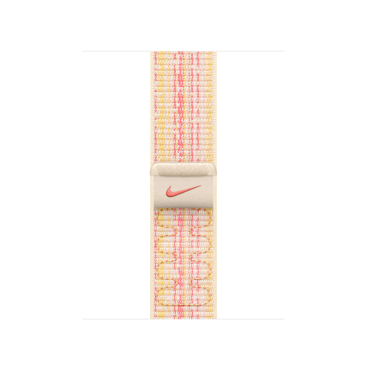 Correa loop deportiva Nike blanco estelar/rosa para caja de 41 mm