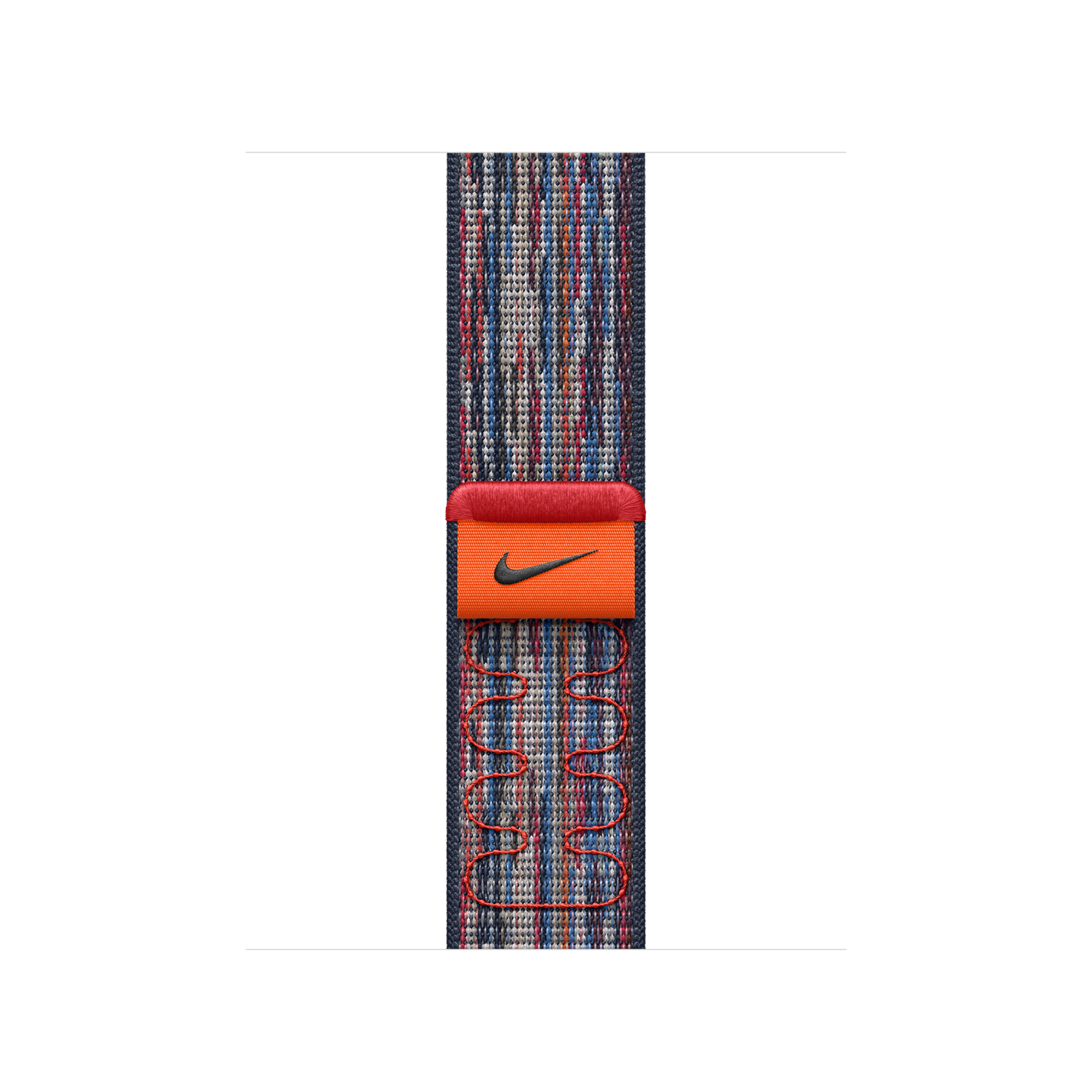 Correa loop deportiva Nike azul/roja para caja de 42 mm