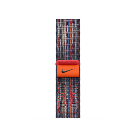 Correa loop deportiva Nike azul/roja para caja de 42 mm