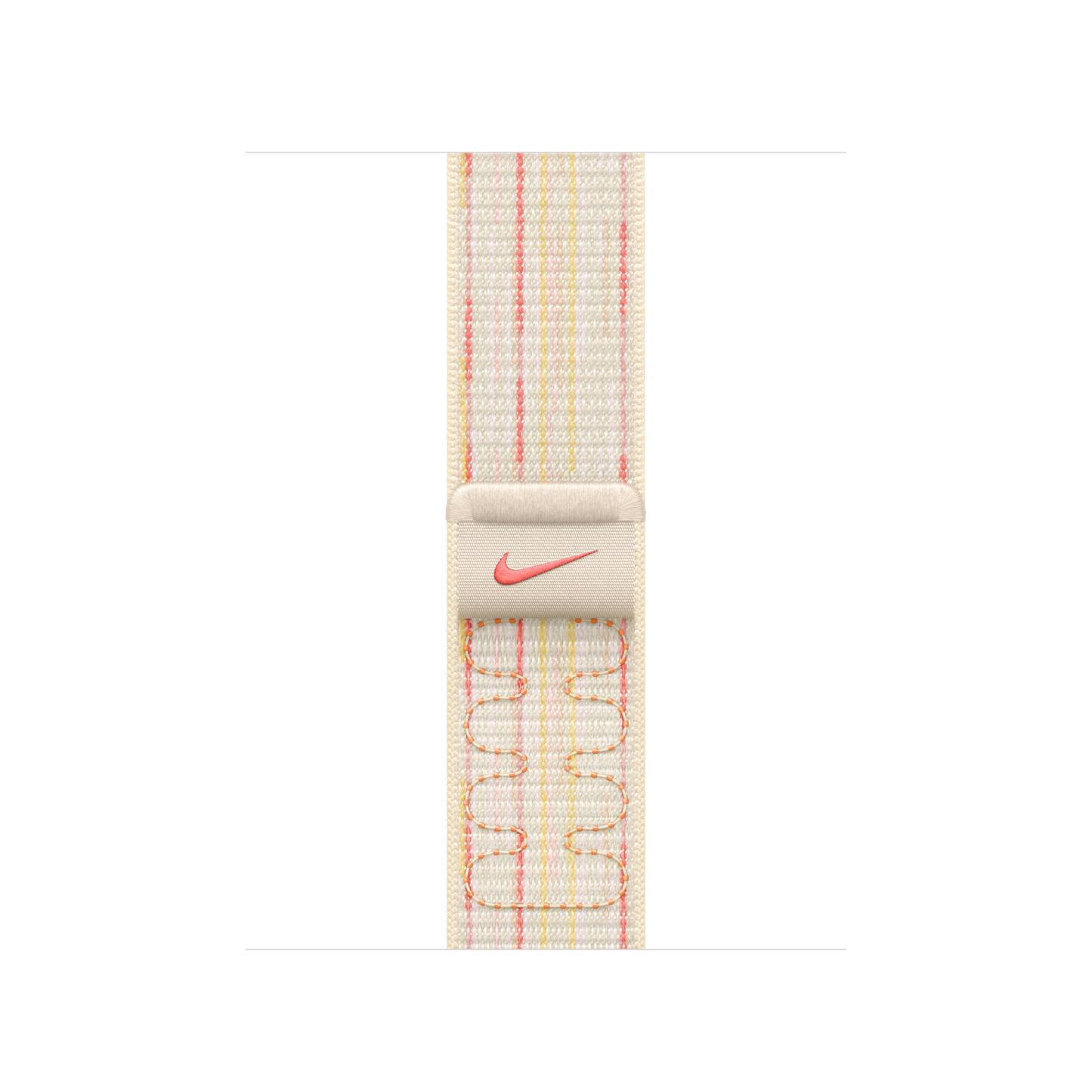 Correa loop deportiva Nike blanco estelar/rosa para caja de 42 mm