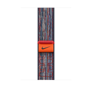 Correa loop deportiva Nike azul/roja para caja de 46 mm