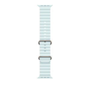 Correa Ocean azul hielo para caja de 49 mm - Acabado de titanio natural