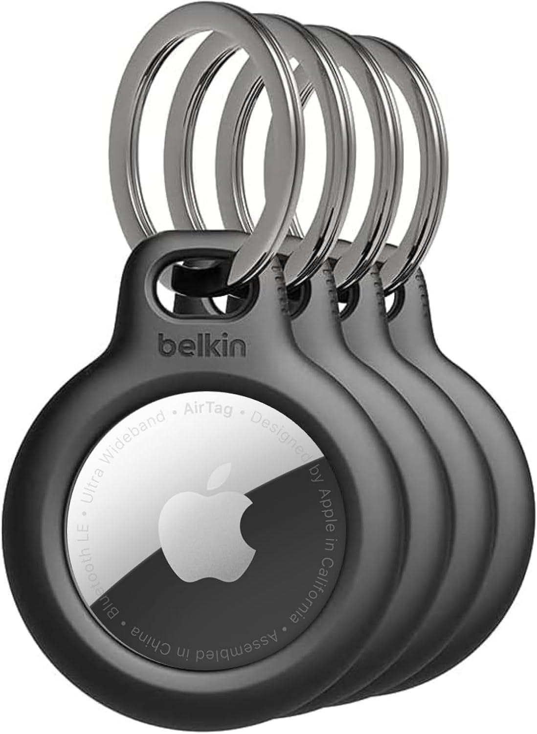 PROTECTOR BELKIN PARA AIRTAG TIPO LLAVERO X 4 - BLACK