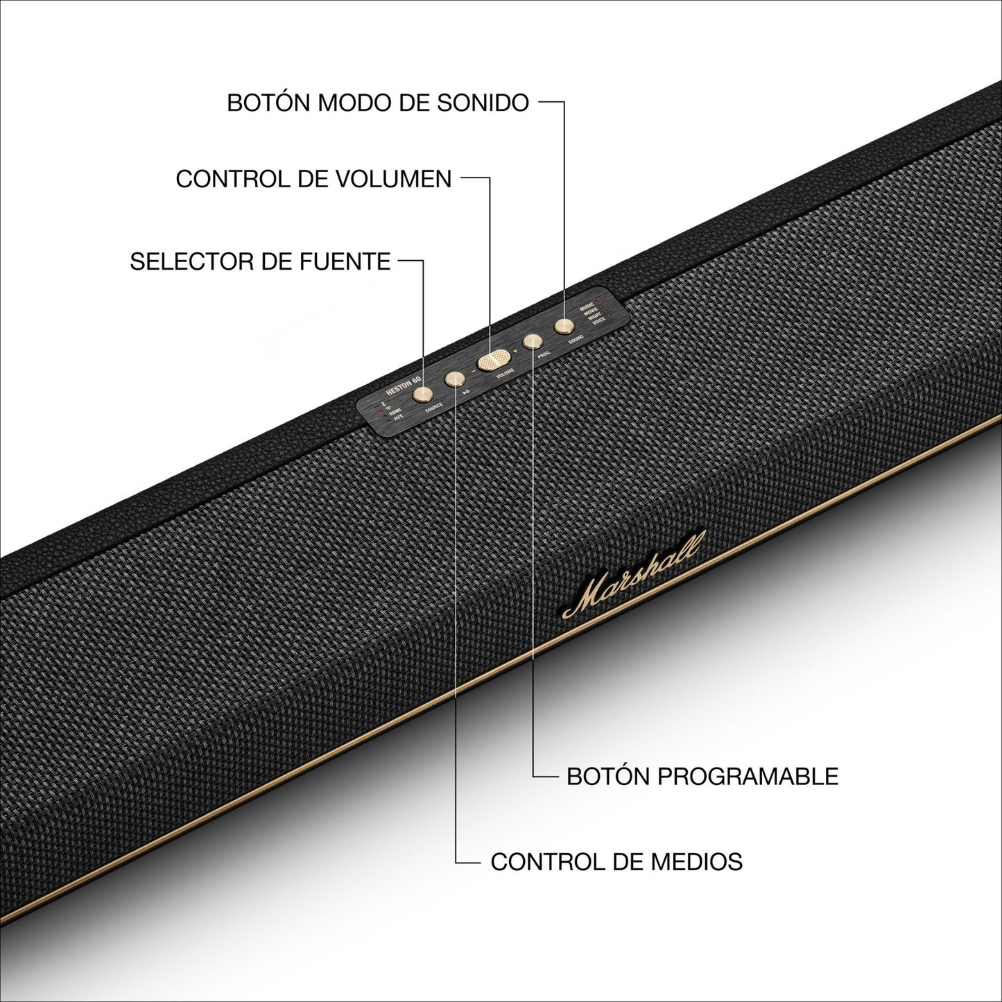 BARRA DE SONIDO MARSHALL HESTON 60 BLK