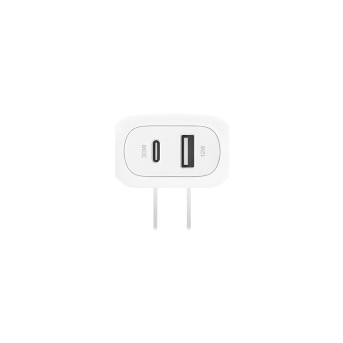 ADAPTADOR BELKIN PARED 42W 2 PUERTOS USB-A Y USB-C +CABLE USB-C