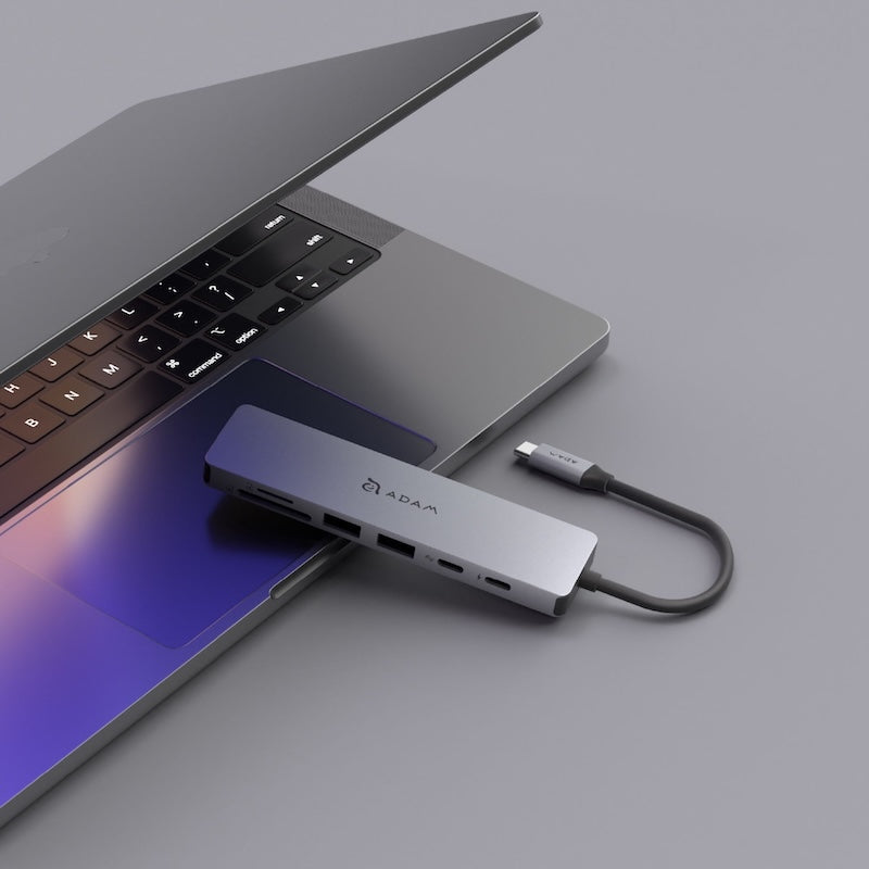 MULTIPUERTO ADAM ELEMENTS SE07 USB-C 7 EN 1 GREY