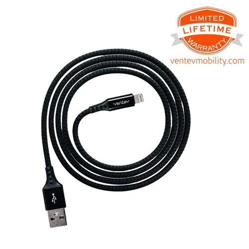 CHARGESYNC ALLOY TYPE A TO LIGHTNING CABLE 4FT JET BLACK