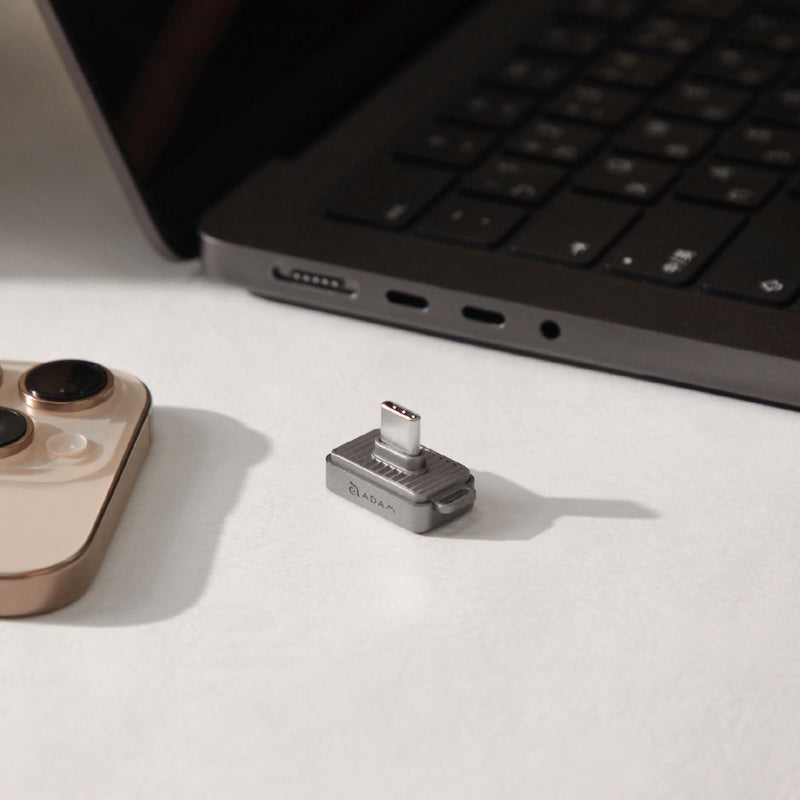 MEMORIA FLASH ADAM ELEMENTS ICLIPS SSD 256GB HUELLA USB-C GREY
