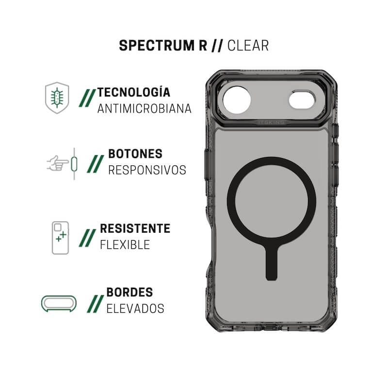 CASE ITSKINS SUPREME R CLEAR MAGSAFE IPHONE 17 AIR GRAPHITE