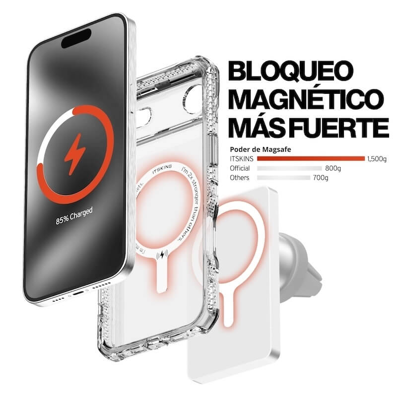 CASE ITSKINS SUPREME R CLEAR MAGSAFE IPHONE 17 AIR CLEAR/WHITE