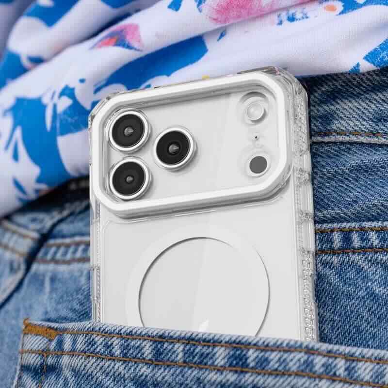 CASE ITSKINS SUPREME R CLEAR MAGSAFE IPHONE 17 PR CLEAR/WHITE