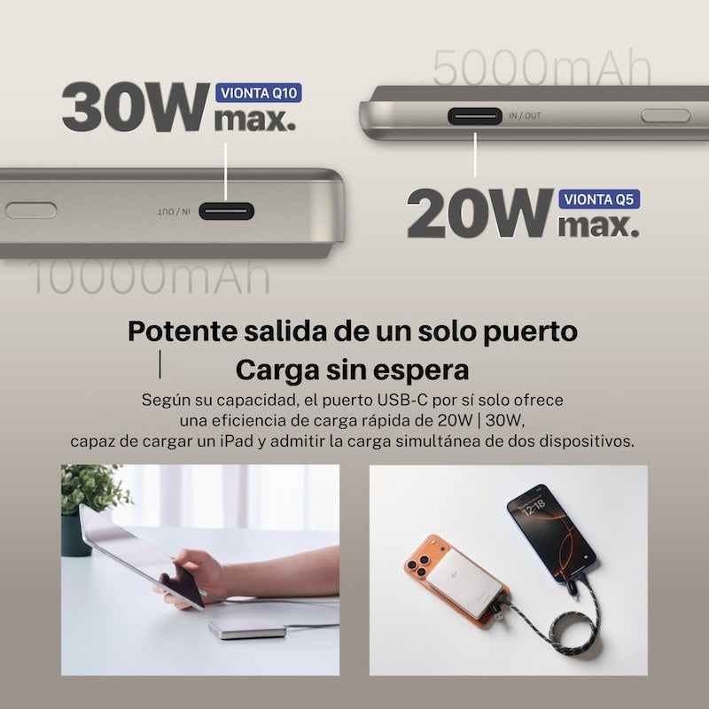 BATERIA ADAM ELEMENTS VIONTA Q10 10000mAh 15W ORANGE