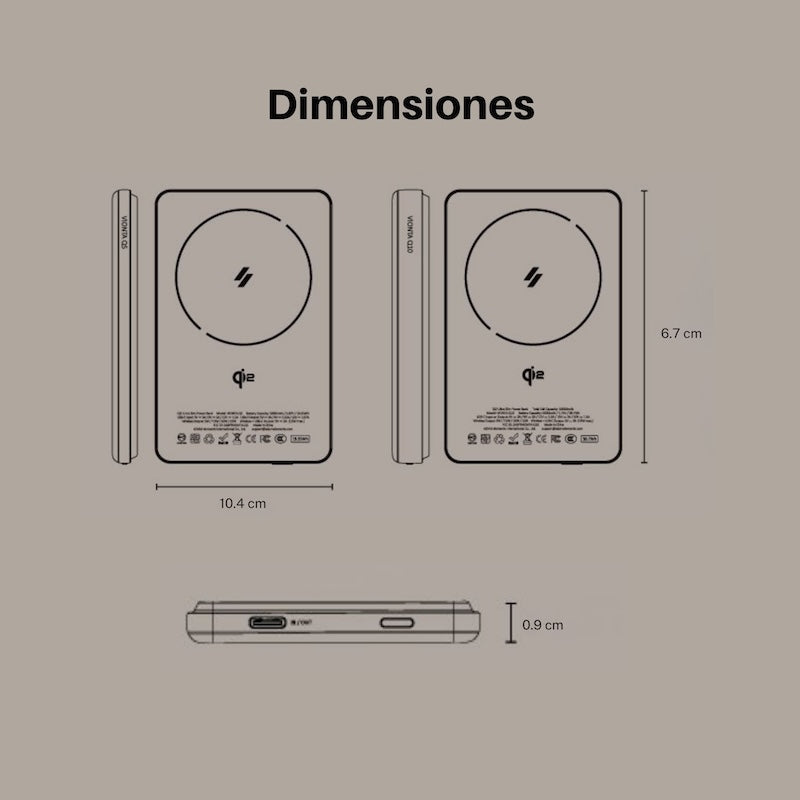 BATERIA ADAM ELEMENTS VIONTA Q5 5000mAh 15W ORANGE