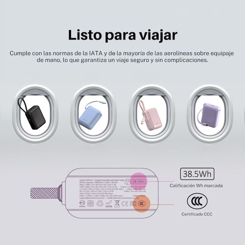BATERIA ADAM ELEMENTS VIONTA Q 100000mAh ULTRA COMPACT BLUE