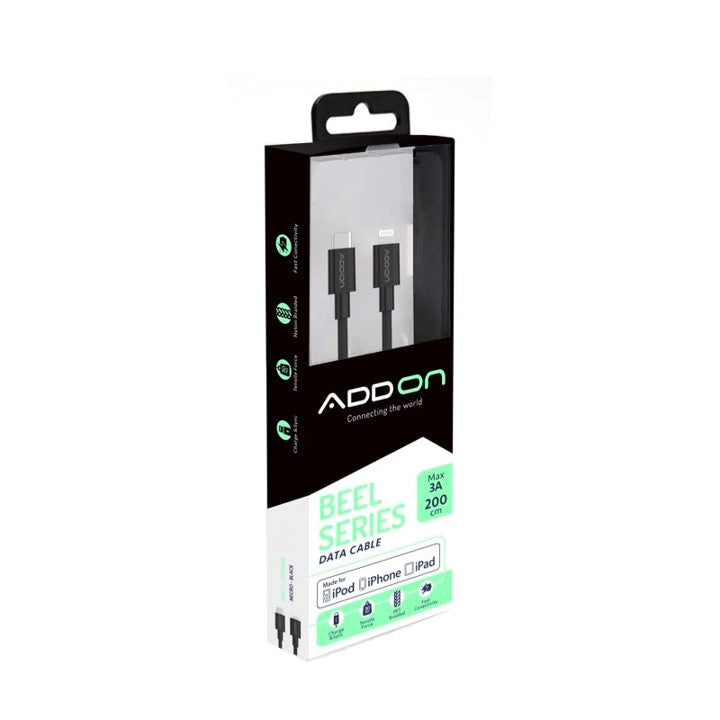 CABLE ADD ON USB-C A LIGHTNING 2M - BLACK