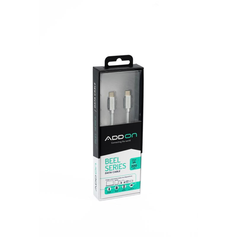 CABLE DE CARGA ADD ON USBC/USBC 2M - WHITE